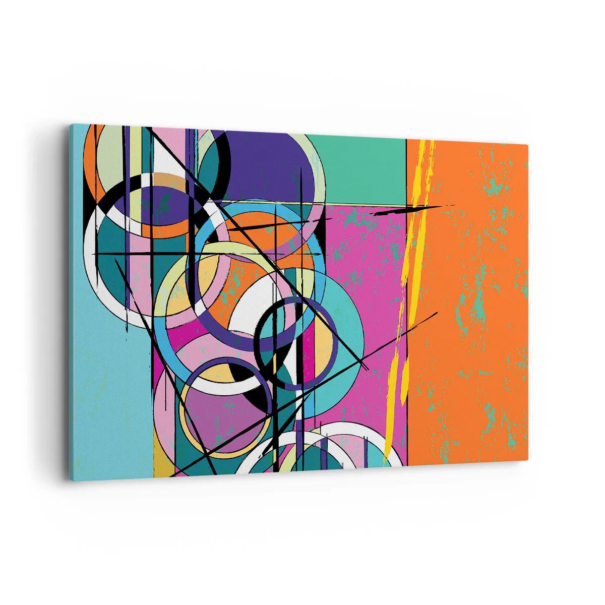 Canvastavla - Bild på duk - Hjul efter hjul - 120x80 cm