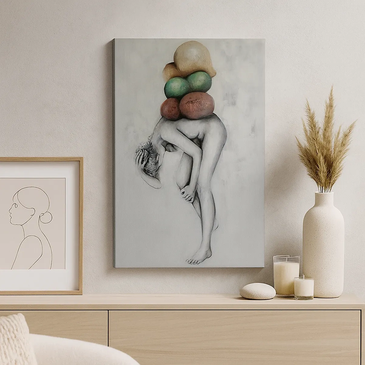 Canvastavla - Bild på duk - Livets börda - 50x70 cm