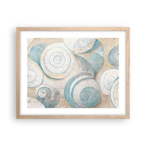 Affisch i ram av ljusek - Vad döljer musslan? - 50x40 cm