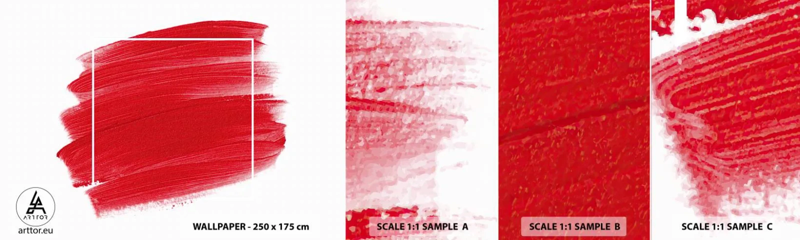 Provbit av självhäftande fototapet Deluxe Sticker - Utanför ramen - Abstraktion, Bit, Minimalism - 100x30 cm