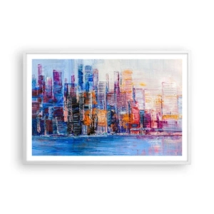 Affisch i vit ram - En glädjefylld metropol - 91x61 cm