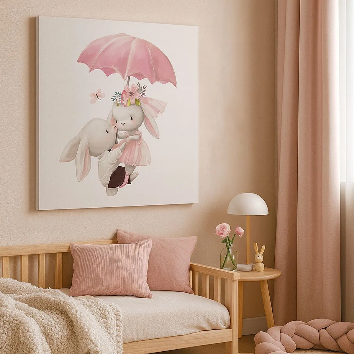 Canvastavla - Bild på duk - Det är just kärlek - 30x30 cm