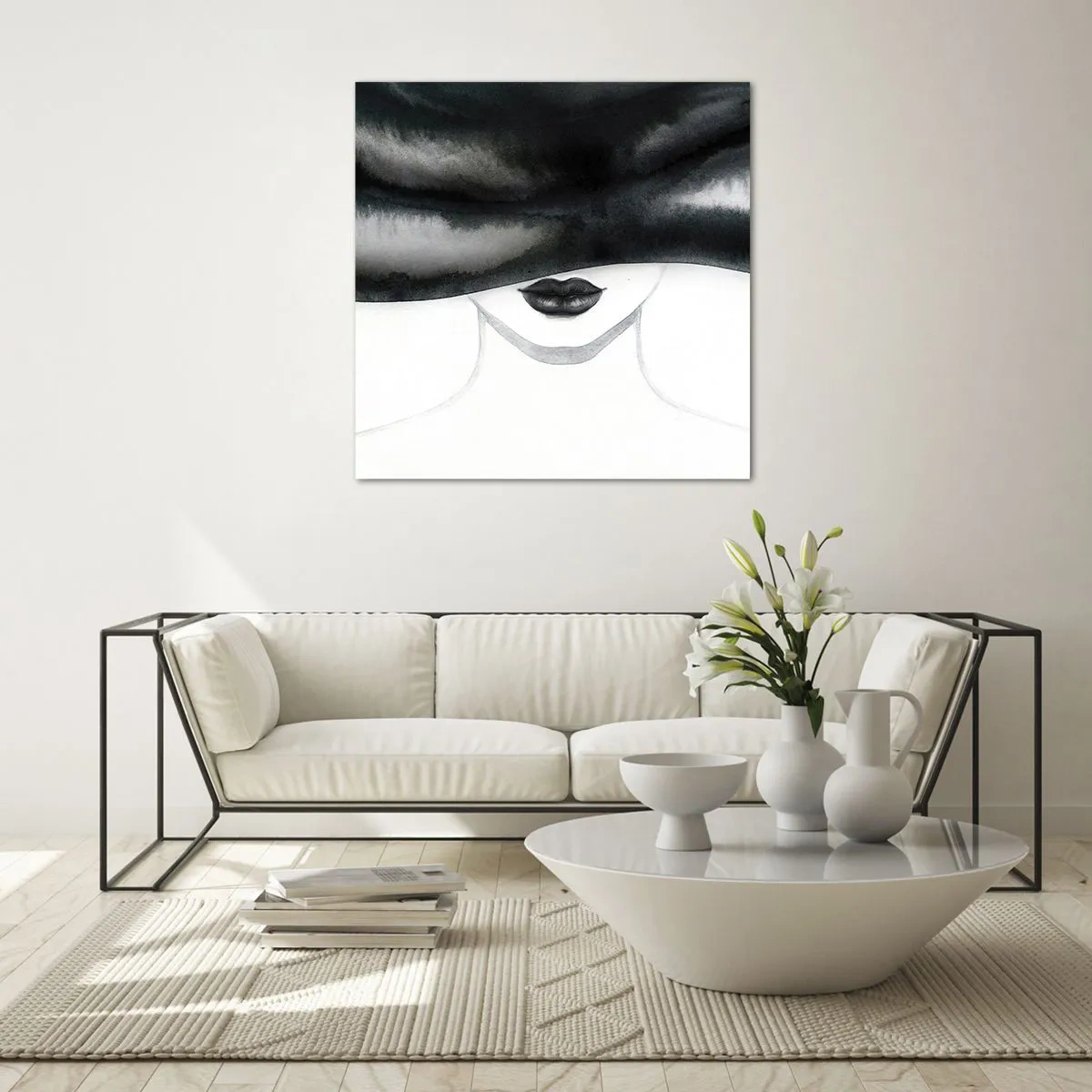 Glastavla - Bild på glas - Sensuell hemlighet - 30x30 cm