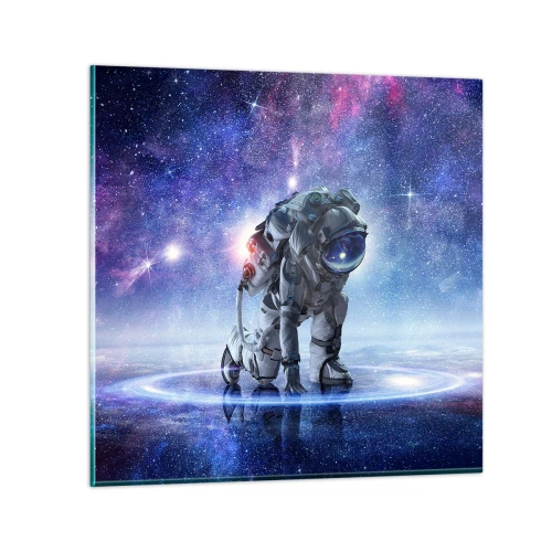 Glastavla - Bild på glas - Stjärnig himmel över mig - 50x50 cm