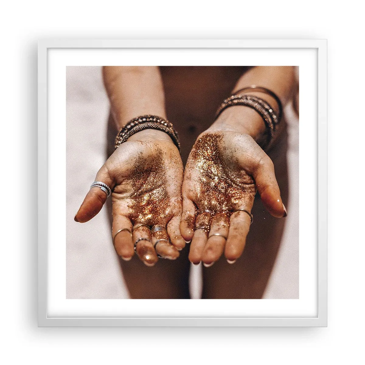 Affisch i vit ram - Gåva för dig - 50x50 cm