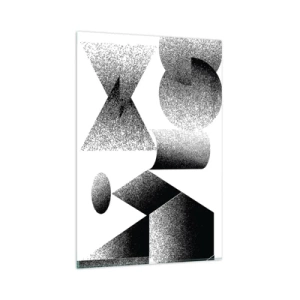 Glastavla - Bild på glas - Vinklar och ovaler - 80x120 cm