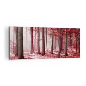 Canvastavla - Bild på duk - Röd är lika vacker - 100x40 cm