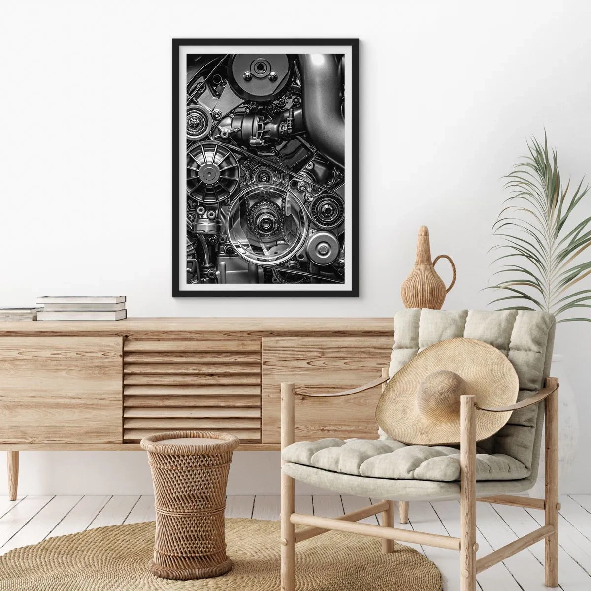 Affisch i svart ram - Mekanikens poesi - 50x70 cm