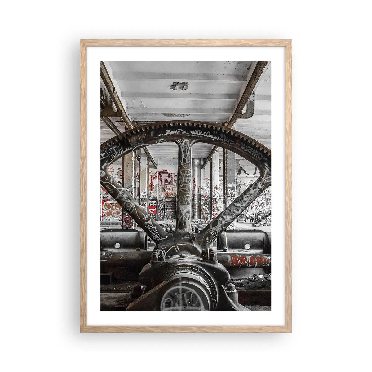Affisch i ram av ljusek - Fabrikens hemliga liv - 50x70 cm