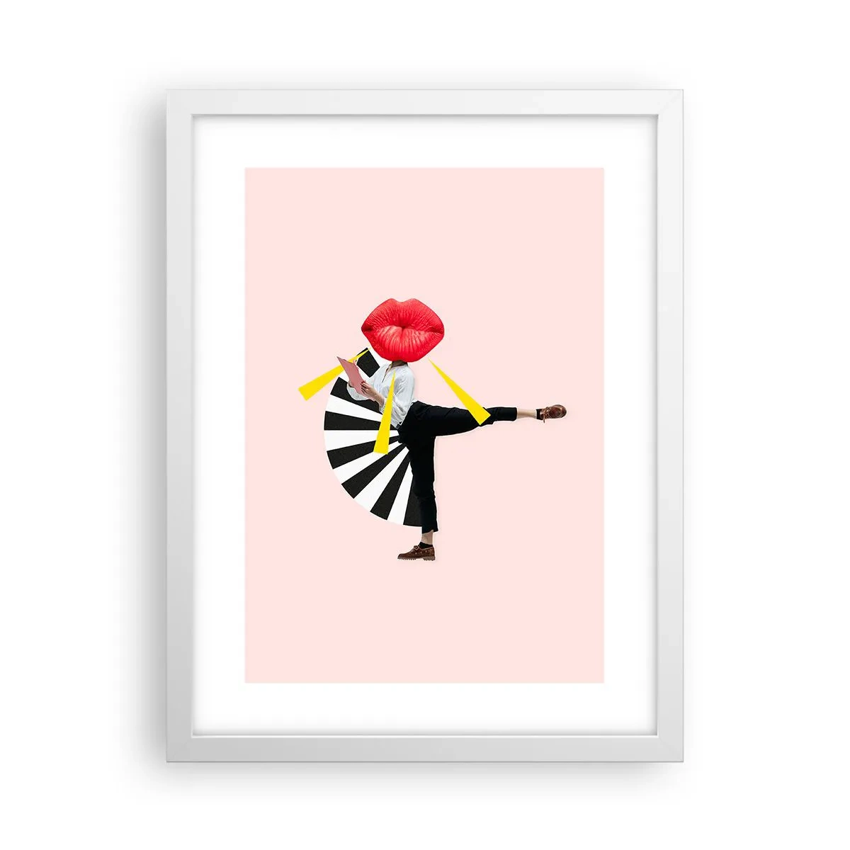 Affisch i vit ram - Surrealistisk pop-art - 30x40 cm