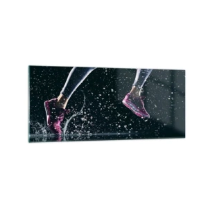 Glastavla - Bild på glas - Med all kraft i benen - 120x50 cm