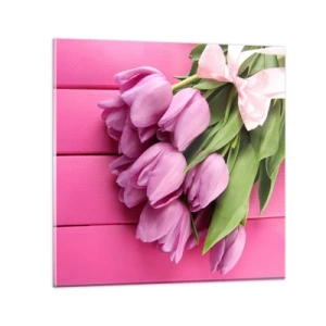 Glastavla - Bild på glas - Just för dig - 40x40 cm