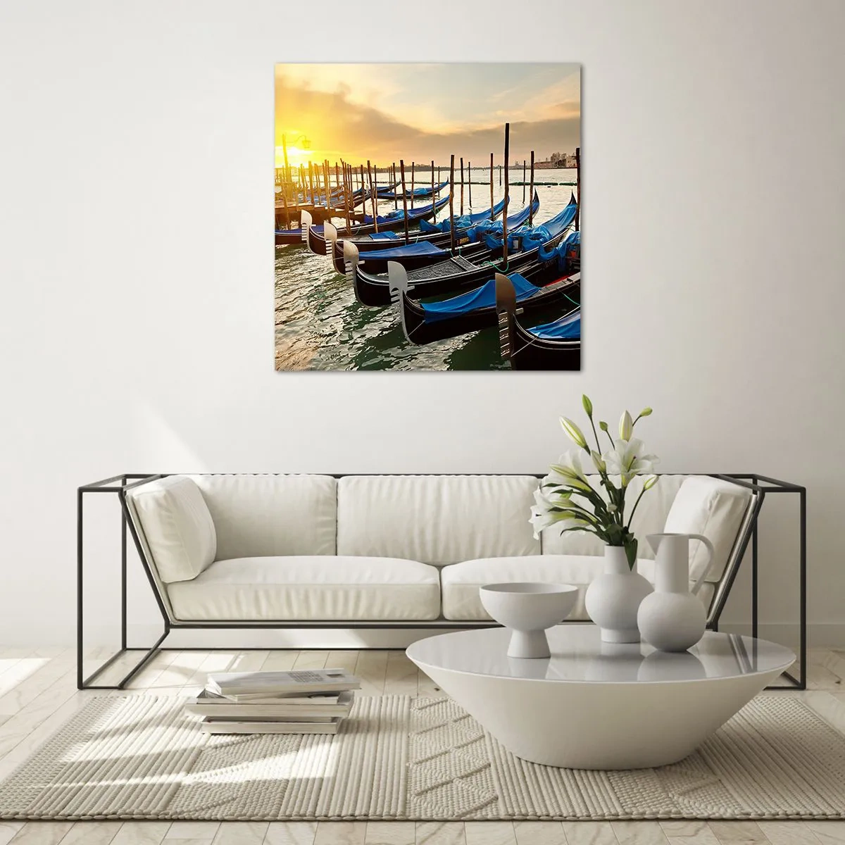 Glastavla - Bild på glas - Innan bullret kommer hit - 40x40 cm