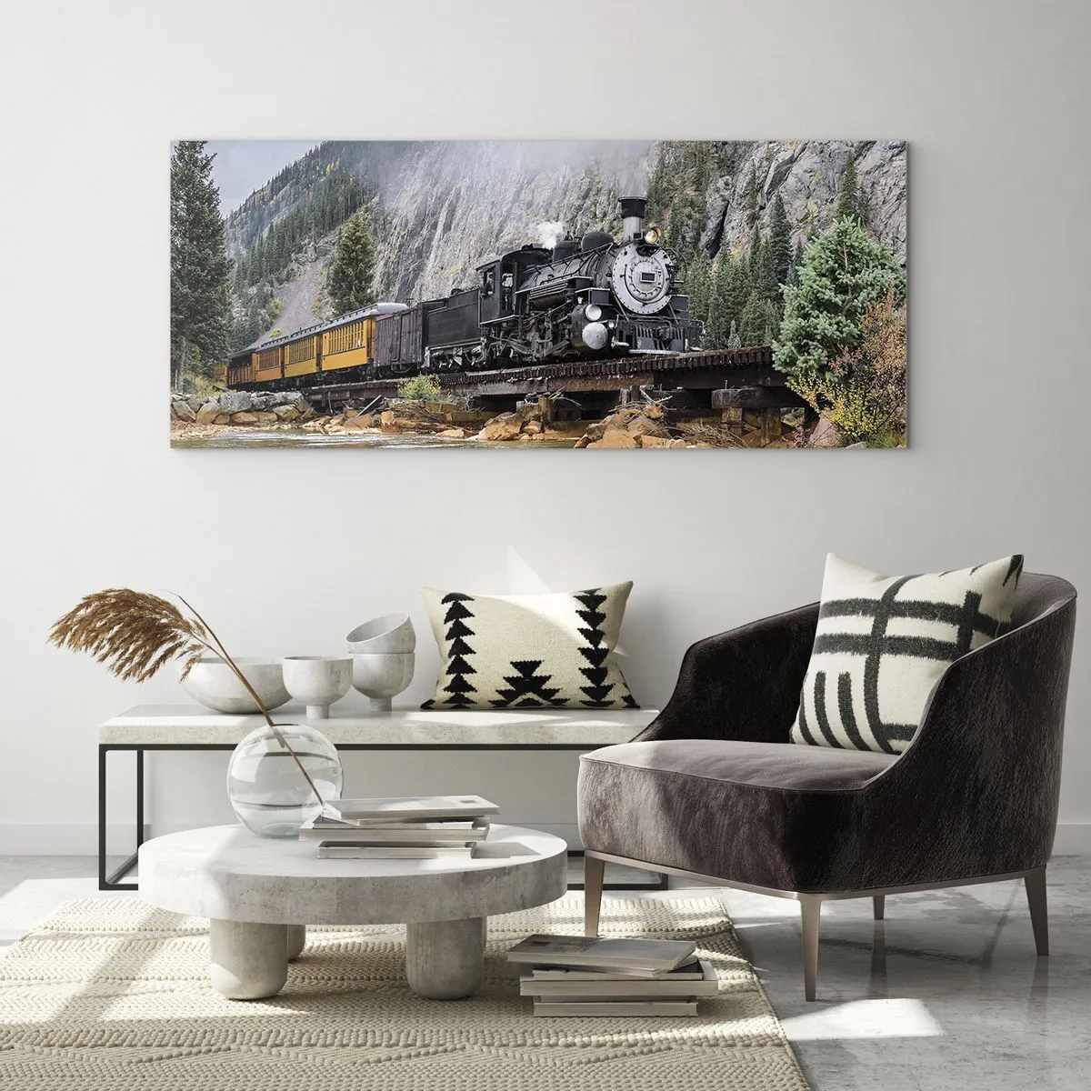 Glastavla - Bild på glas - Vart ska du? Vart? - 120x50 cm