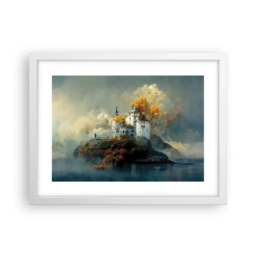 Affisch i vit ram - Början på en romantisk historia - 40x30 cm