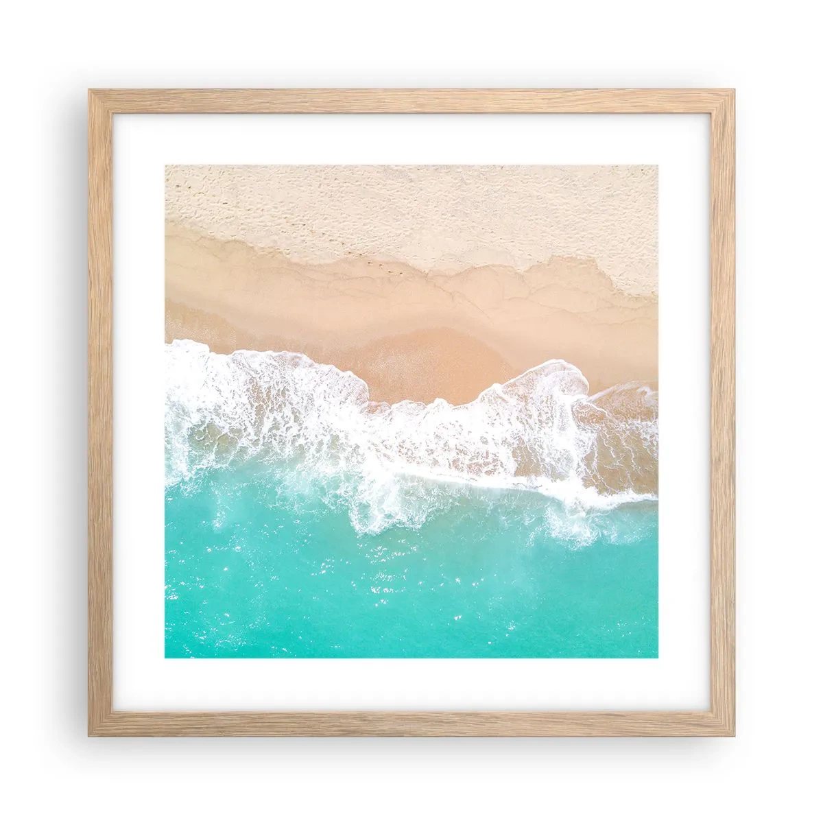 Affisch i ram av ljusek - Smekande beröring - 40x40 cm