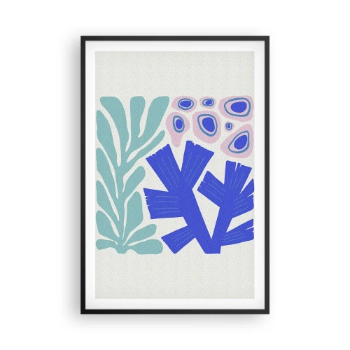 Affisch i svart ram - Undervattensträdgård - 61x91 cm