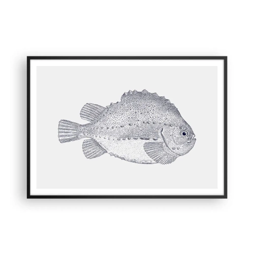 Affisch i svart ram - Till naturforskarens album - 100x70 cm
