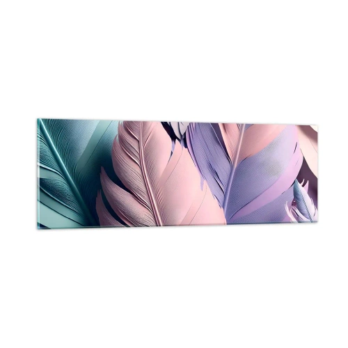 Glastavla - Bild på glas - Fågelstil - 90x30 cm