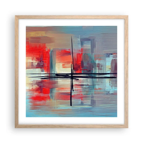 Affisch i ram av ljusek - Landskap i en okänd dimension - 50x50 cm