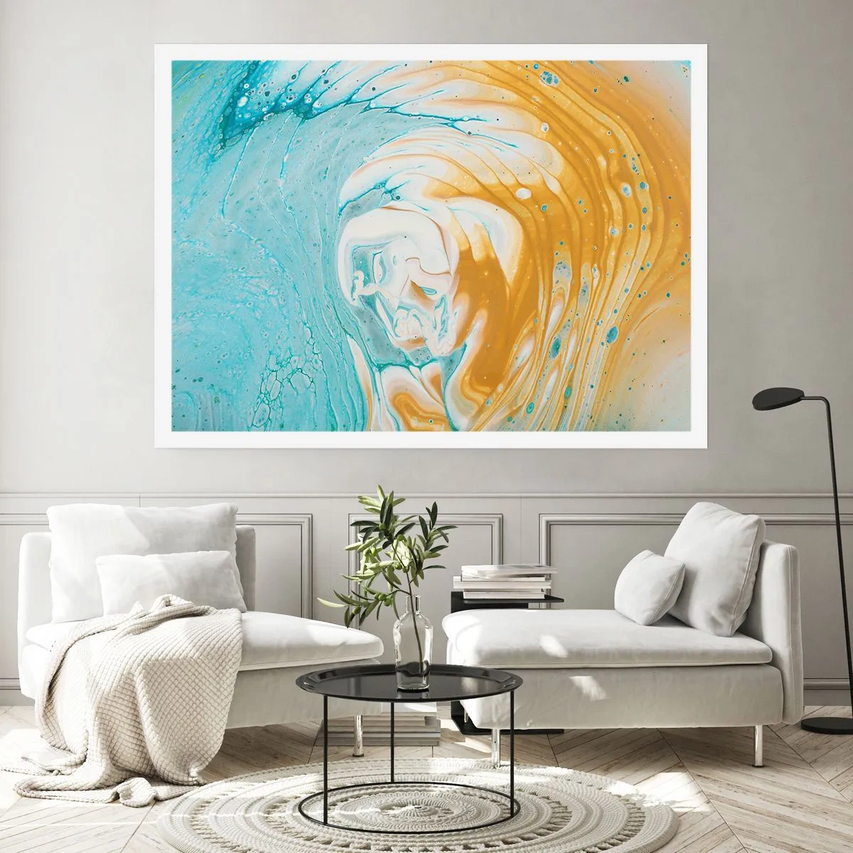 Affisch - Pastellfärgad virvel - 91x61 cm