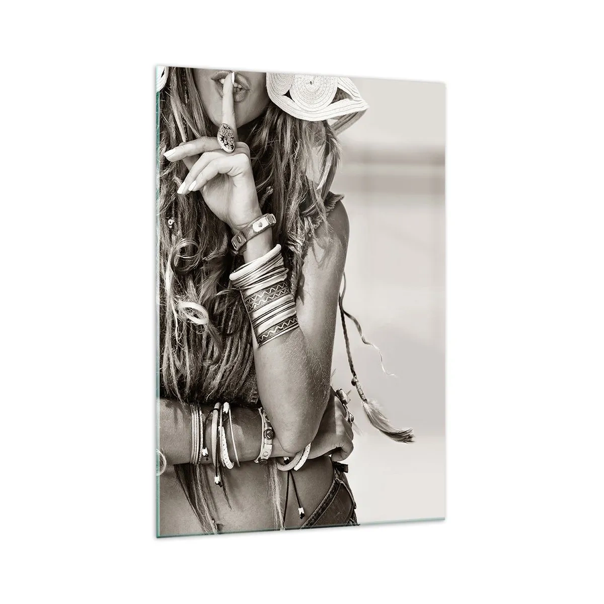 Glastavla - Bild på glas - Som flickorna brukar - 70x100 cm