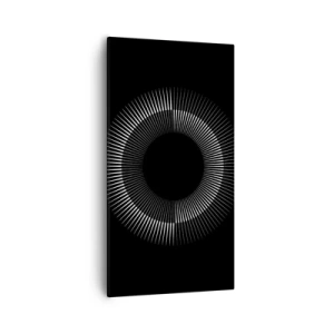 Canvastavla - Bild på duk - Svart sol - 55x100 cm