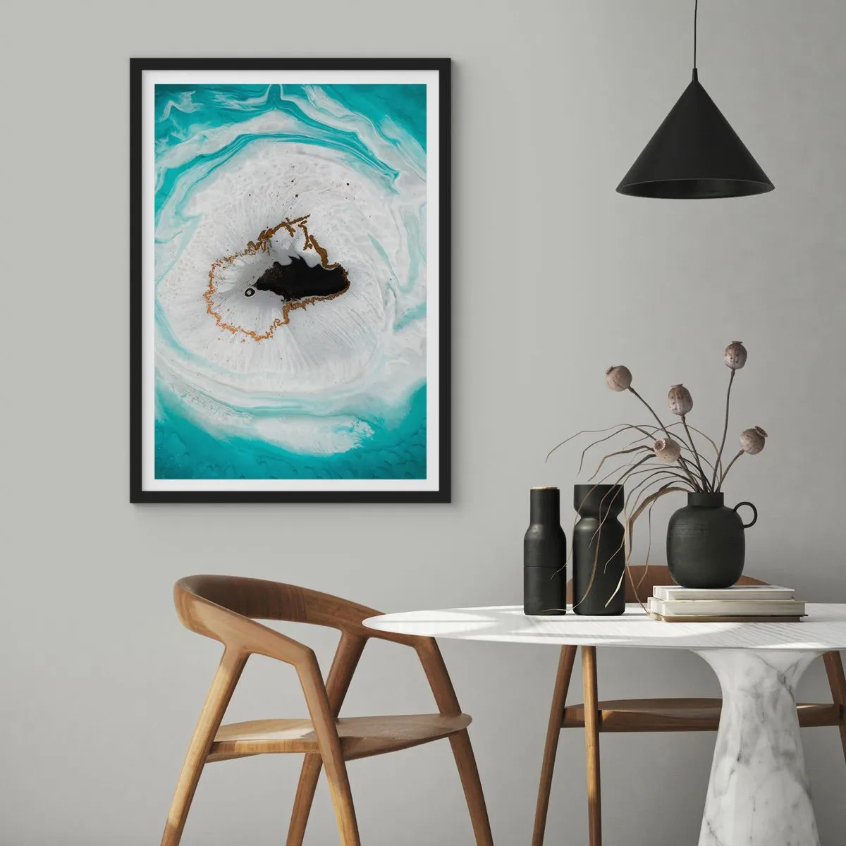 Affisch i svart ram - Att tränga in - 61x91 cm