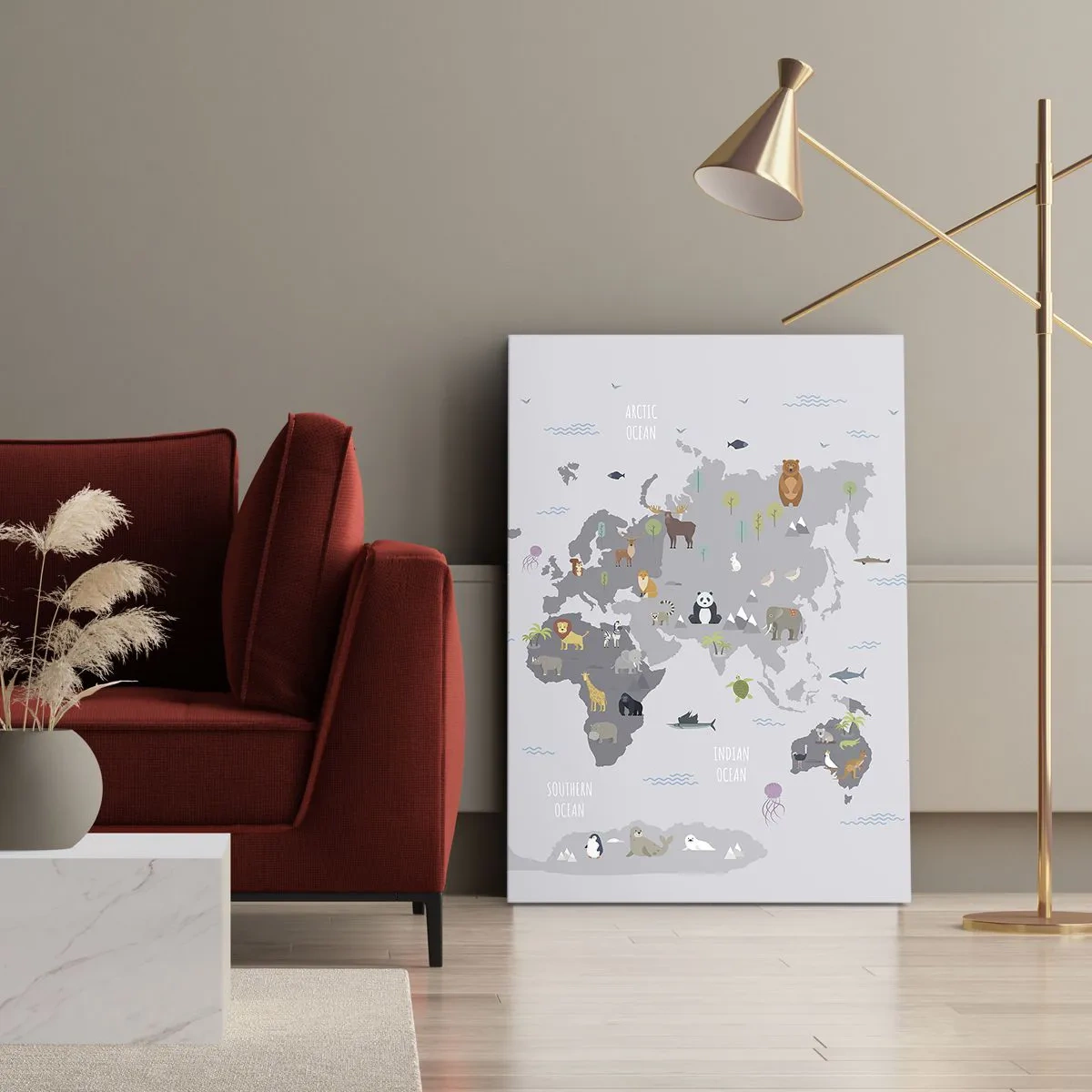 Canvastavla - Bild på duk - Säg varifrån du är... - 55x100 cm