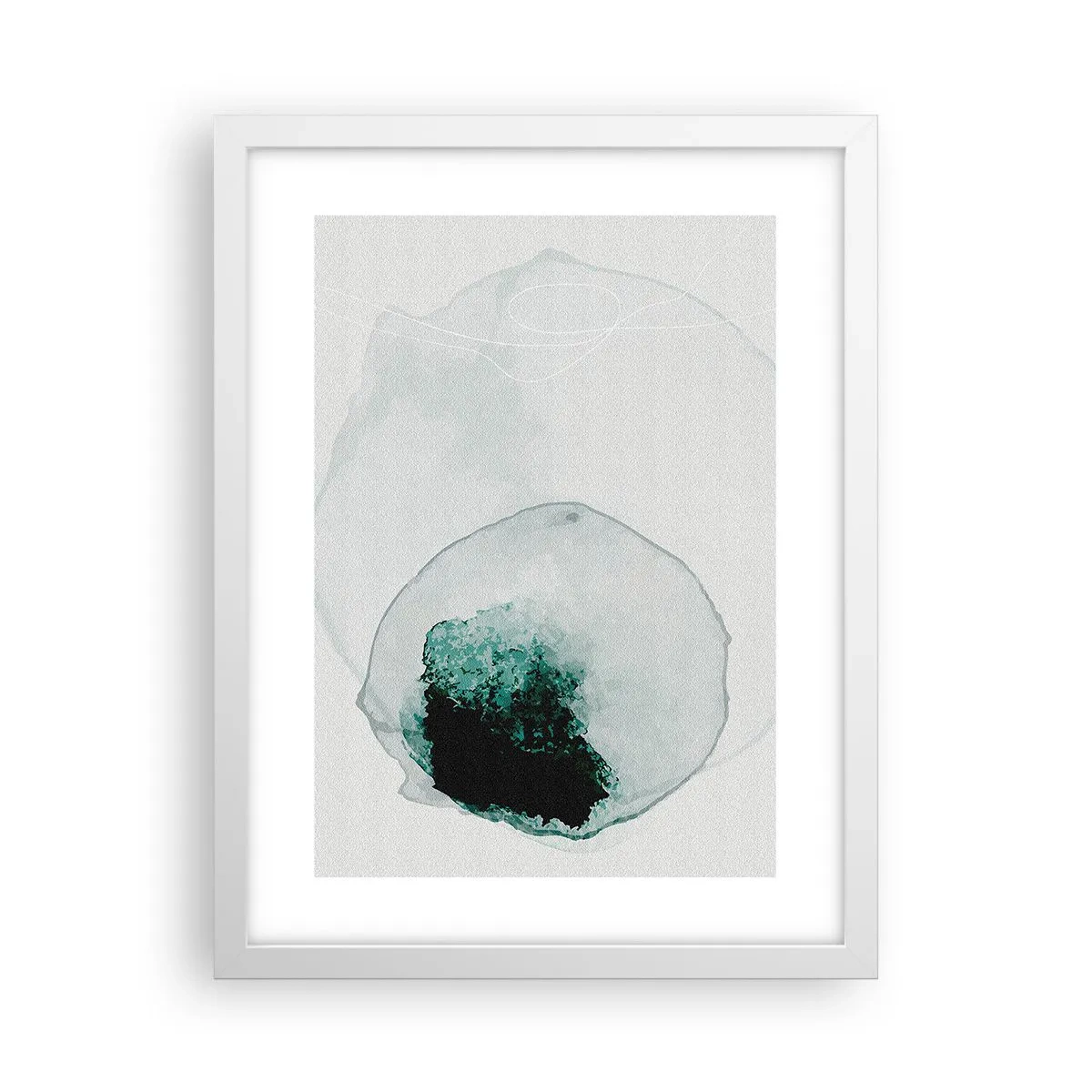 Affisch i vit ram - I en droppe vatten - 30x40 cm