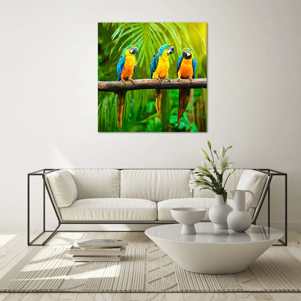 Glastavla - Bild på glas - Har du hört att hon...? - 60x60 cm