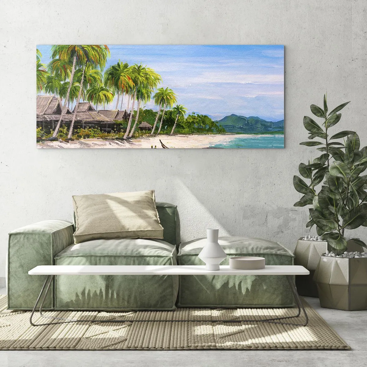 Glastavla - Bild på glas - En exotisk dröm - 120x50 cm