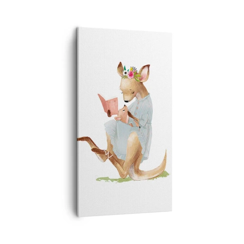 Canvastavla - Bild på duk - Mamma, läs för mig - 45x80 cm