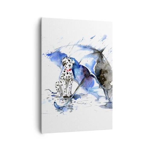 Canvastavla - Bild på duk - För vänner är för det - 70x100 cm