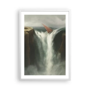 Affisch i vit ram - Livets varning - 50x70 cm