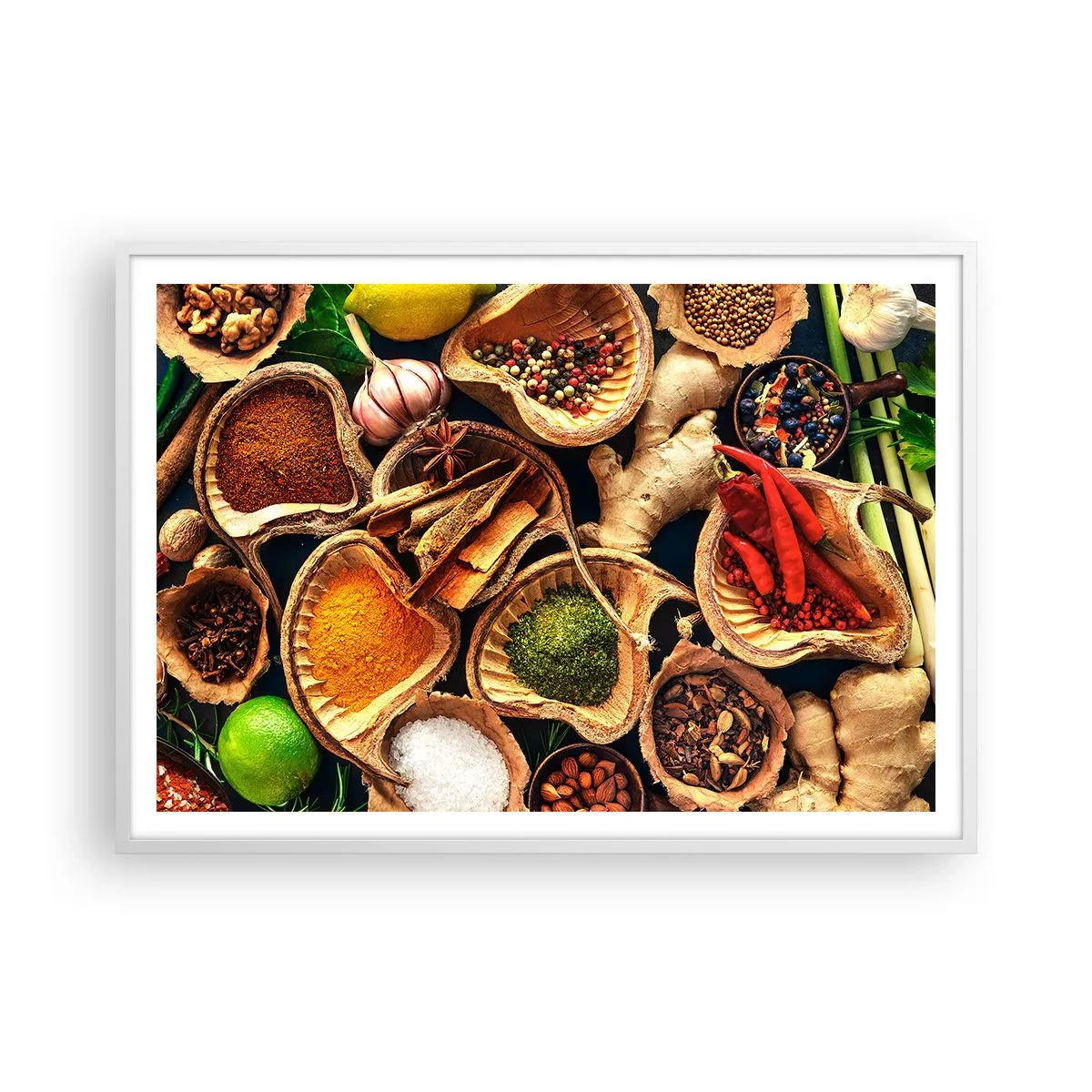 Affisch i vit ram - Ta vad du vill - 100x70 cm