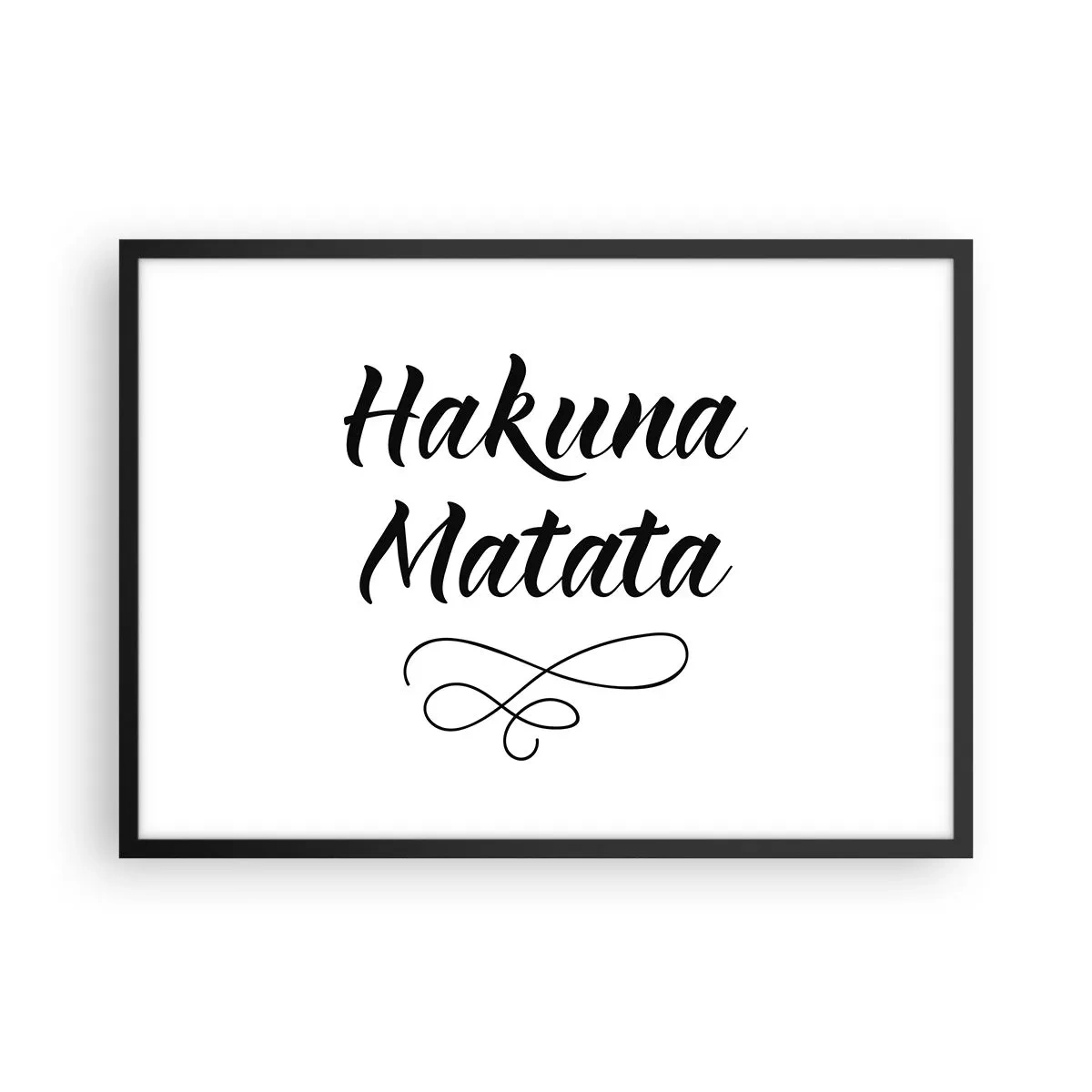 Affisch i svart ram - Bästa rådet - 70x50 cm
