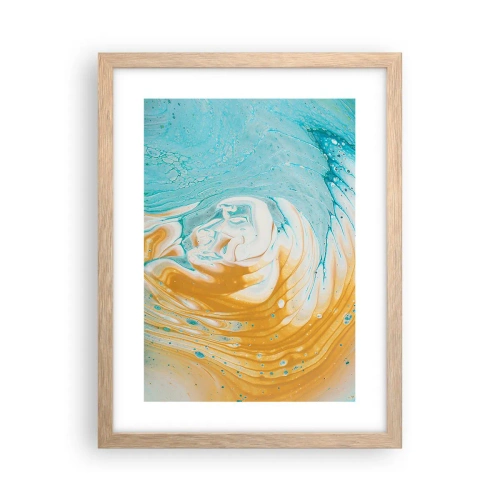 Affisch i ram av ljusek - Pastellfärgad virvel - 30x40 cm