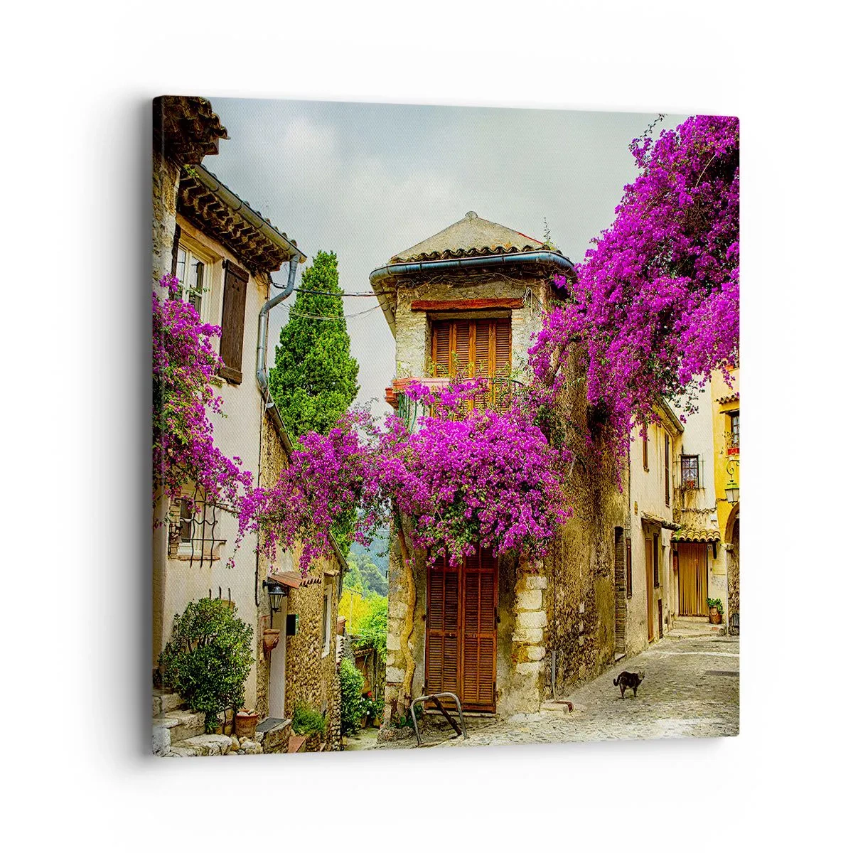 Canvastavla - Bild på duk - Under blommig baldakin - 40x40 cm