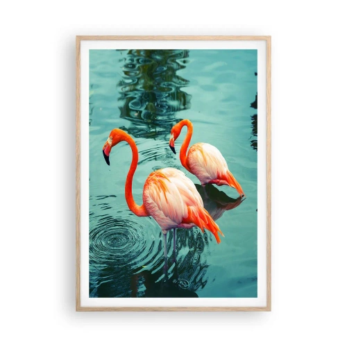 Affisch i ram av ljusek - Nu är vi på modet - 70x100 cm