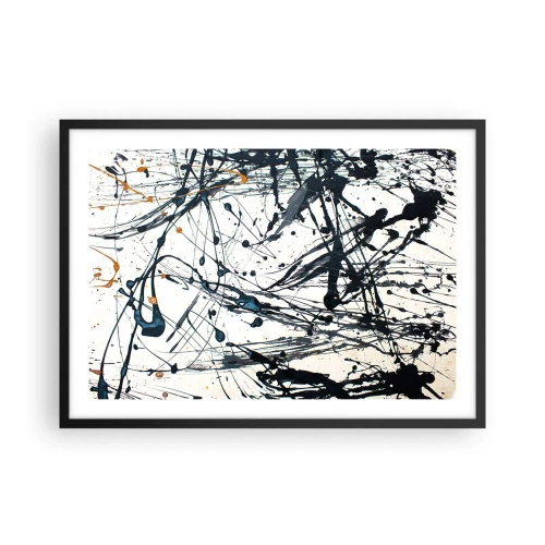 Affisch i svart ram - Expressionistisk abstraktion - 70x50 cm