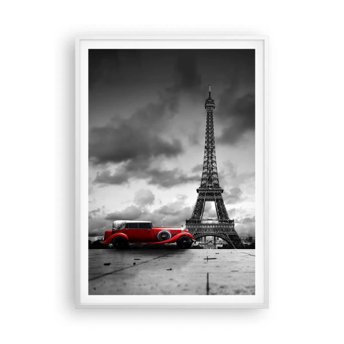 Affisch i vit ram - Inte så länge sedan i Paris - 70x100 cm
