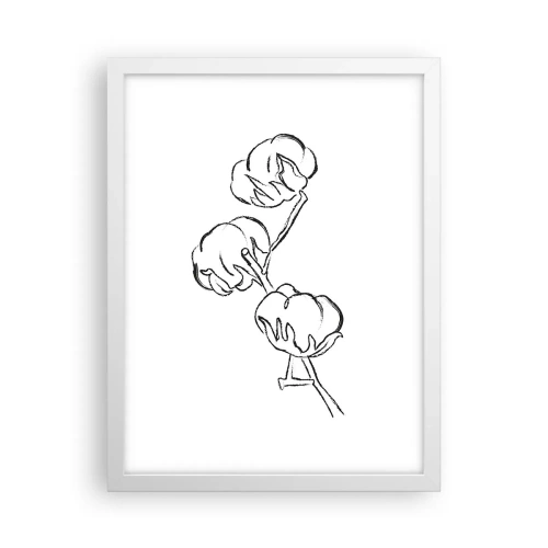 Affisch i vit ram - Bomullsdun - 30x40 cm