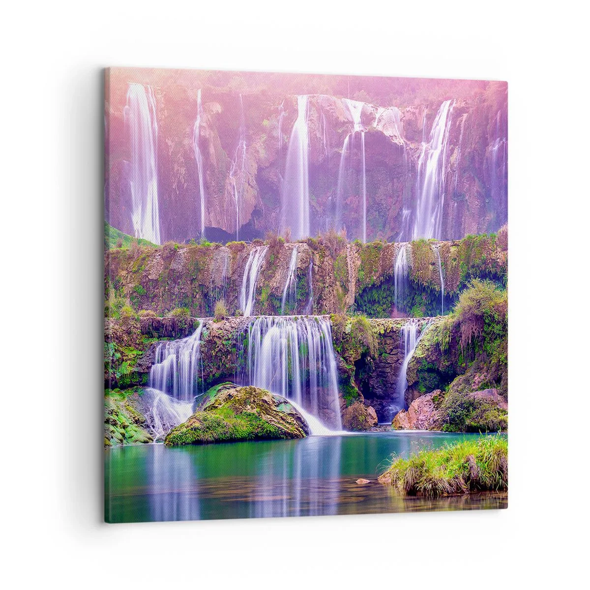 Canvastavla - Bild på duk - Trappan till himlen - 50x50 cm