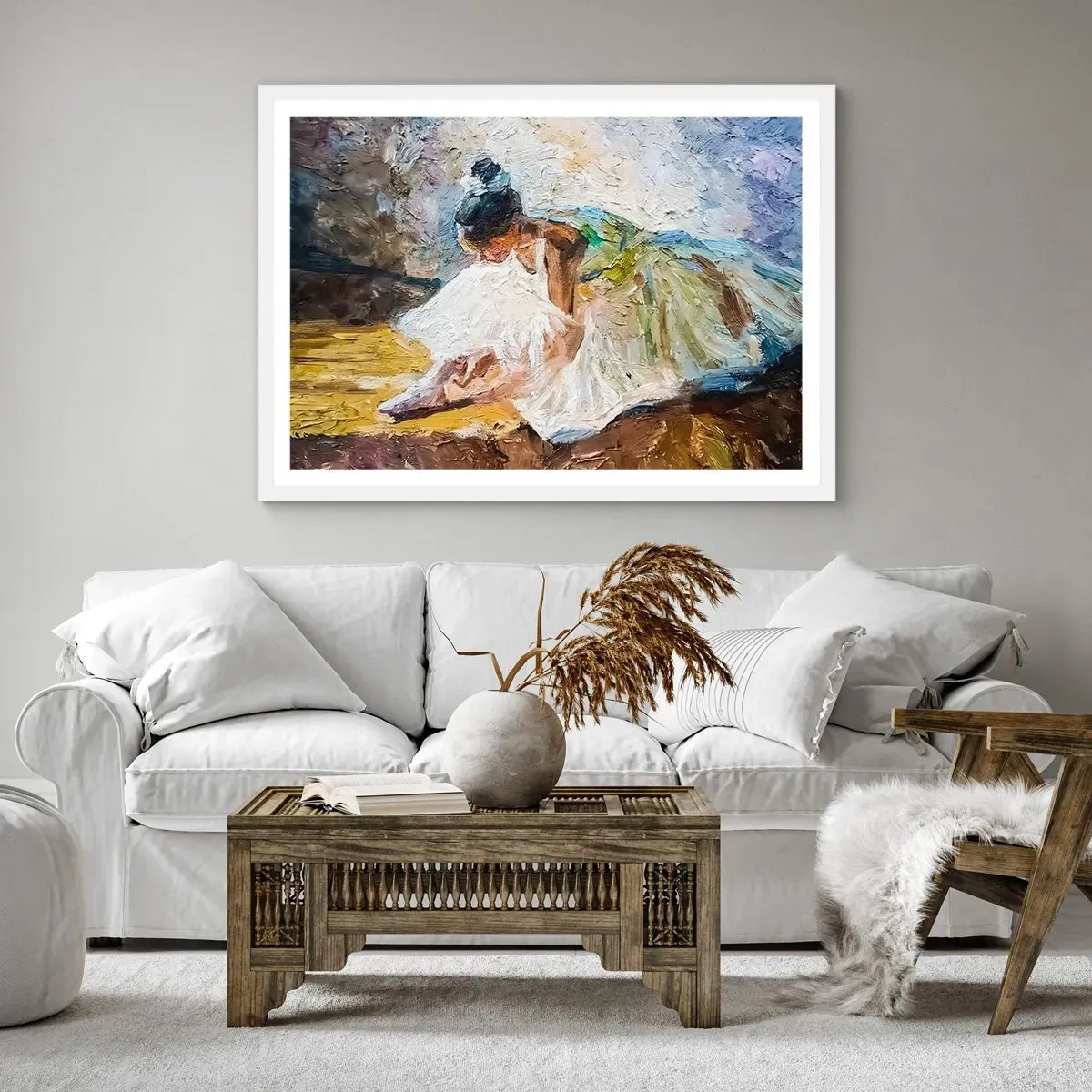 Affisch i vit ram - Från Degas tavla - 91x61 cm