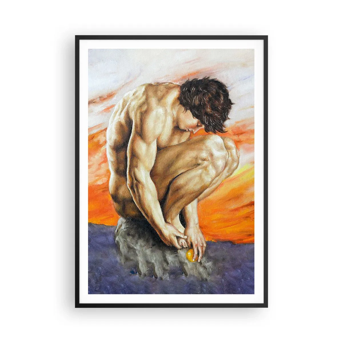 Affisch i svart ram - Försänkt i sig själv - 70x100 cm