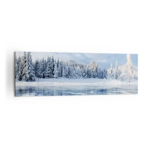 Canvastavla - Bild på duk - Bedårande och kristallisk vy - 160x50 cm