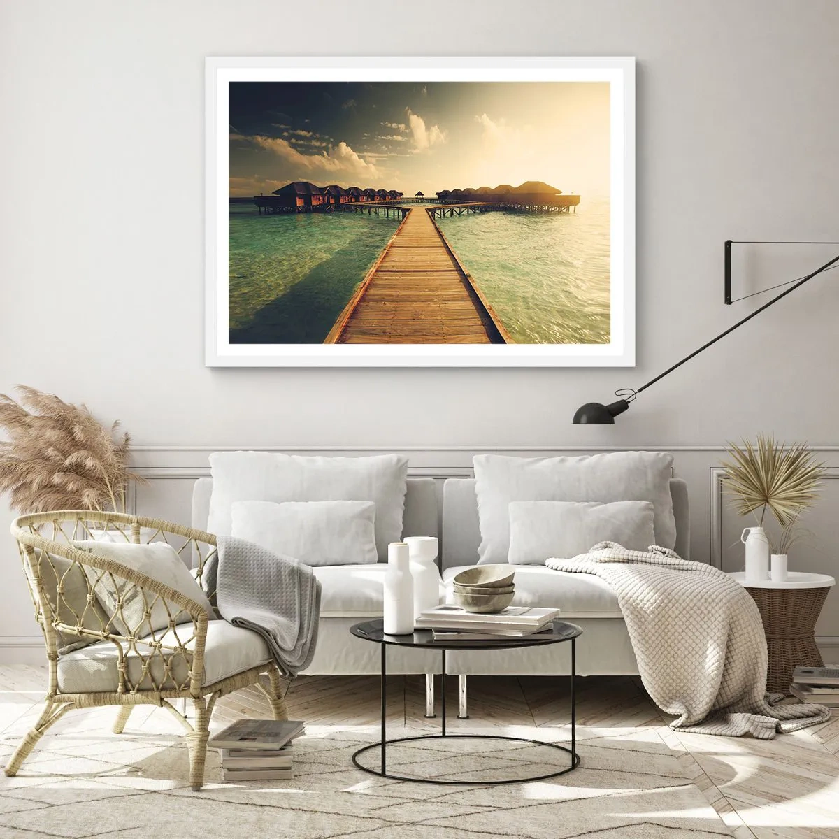 Affisch i vit ram - Varm inbjudan - 70x50 cm