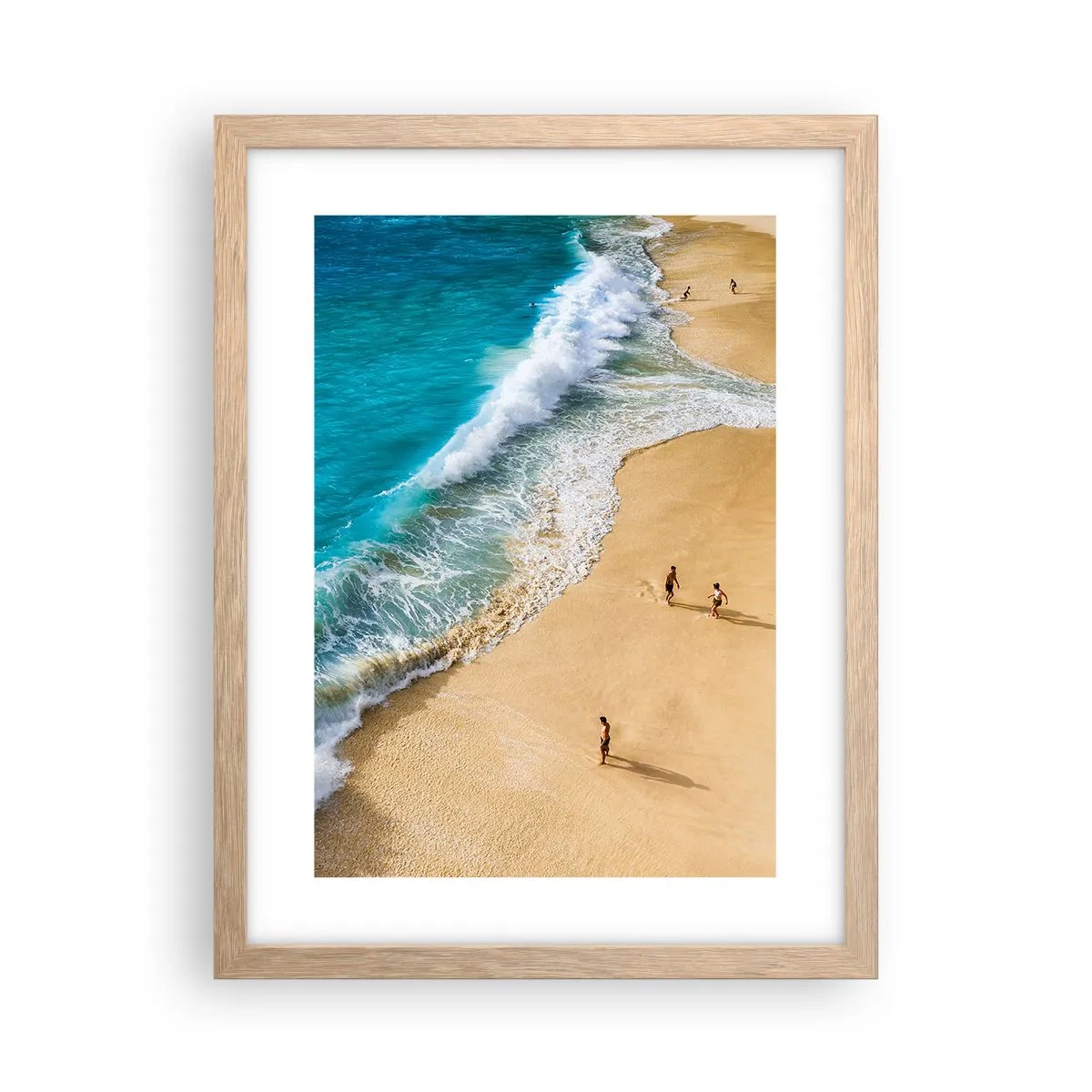 Affisch i ram av ljusek - Och sedan solen, stranden... - 30x40 cm