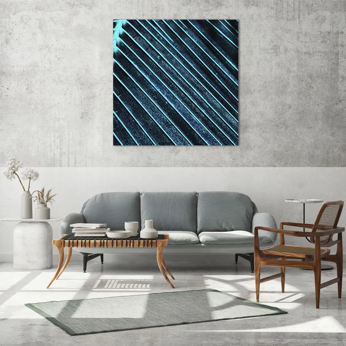 Glastavla - Bild på glas - Grön textur - 60x60 cm